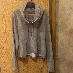 Under Armour Women's Heathered Gray Cowl Neck Sweater